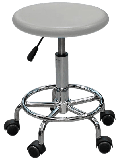 Табурет полиуретановый медицинский Т06 с круглым сиденьем серого цвета